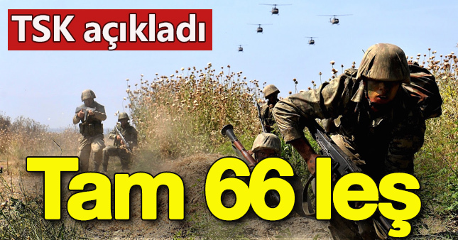 6-13 Ekim'de 66 terörist öldürüldü