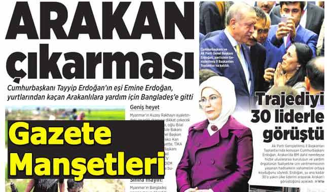 7 Eylül Gazete manşetleri