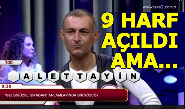 9 harf açıldı ancak yine de bilemedi