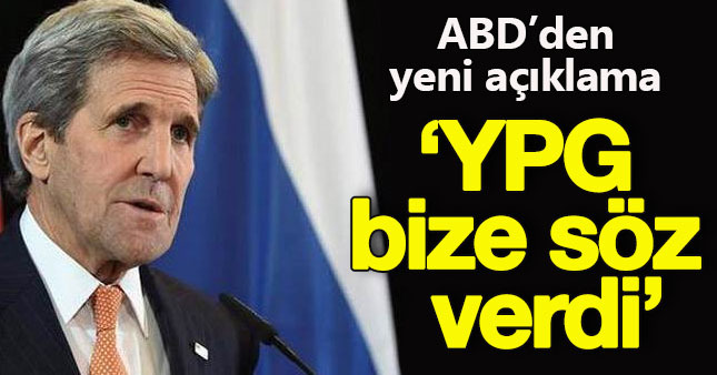 ABD Dışişleri Bakanlığı: YPG bize söz verdi