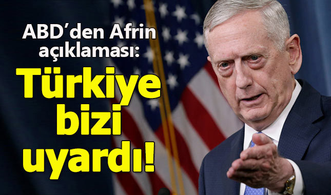 ABD, kritik Afrin açıklaması: Türk yetkililer bizi uyardı