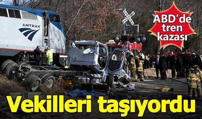 ABD'de vekilleri taşıyan tren kaza yaptı