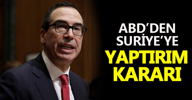ABD'den Suriye'ye yaptırım kararı