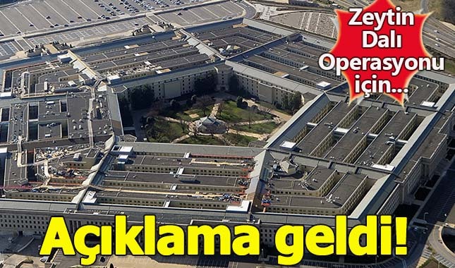 ABD'den Zeytin Dalı Operasyonu hakkında açıklama geldi!