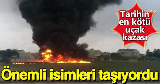AB'li yetkilileri taşıyan uçak yere çakıldı