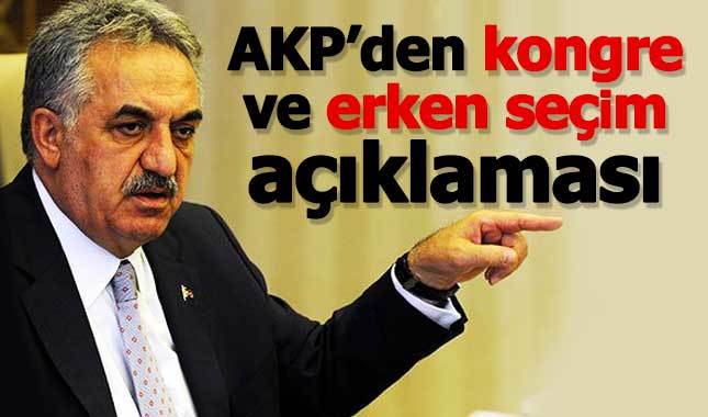 AK Parti'den kongre ve erken seçim açıklaması
