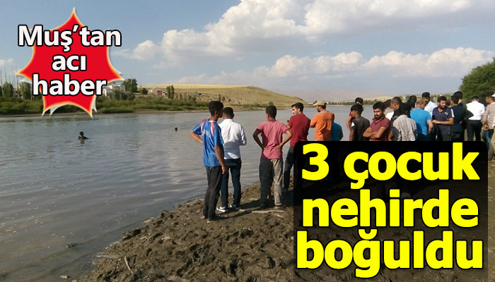 Acı haber! Muş'ta nehre giren 3 çocuk boğuldu!