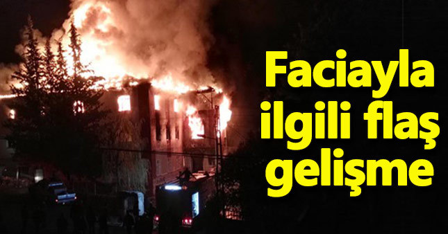Adana'daki yurt yangını ile ilgili flaş gelişme