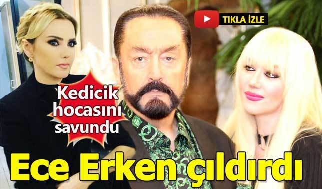 Adnan Oktar'ın kediciği öyle bir laf etti ki, Ece Erken çıldırdı!