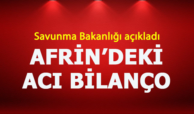 Afrin'de ne kadar şehit verdik? Savunma Bakanlığı açıkladı - Afrin harekatı şehitleri kimler?