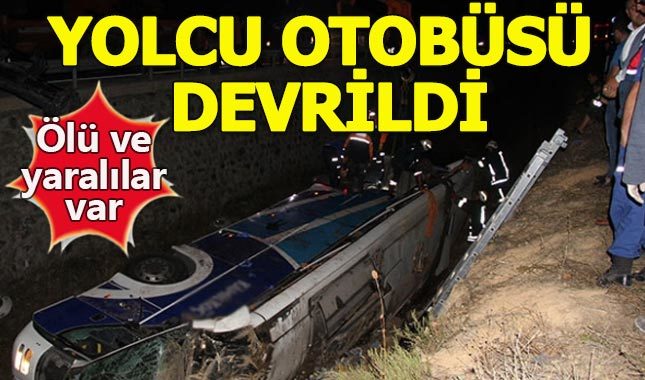 Afyon'da yolcu otobüsü devrildi: Ölü ve yaralılar var