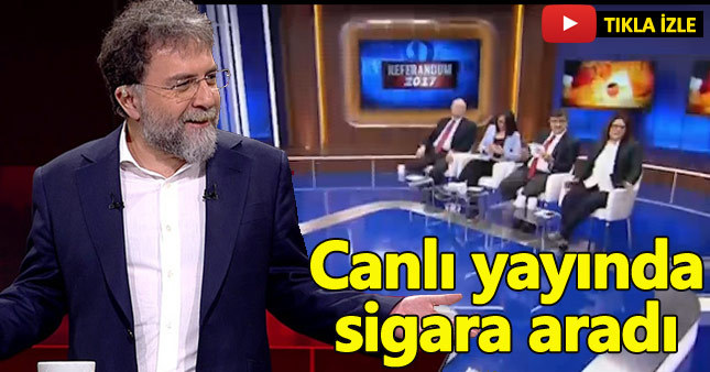 Ahmet Hakan'ın sigara arayışı yayında böyle duyuldu