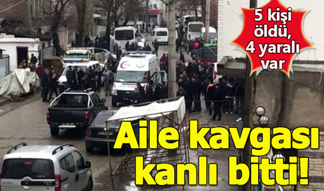 Aile kavgası kanlı bitti: 4 ölü, 5 yaralı