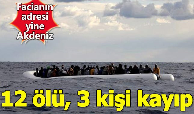 Akdeniz'de göçmen botu battı: 12 ölü, 3 kişi kayıp