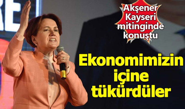 Kayseri'de halkla buluşan Meral Akşener ekonomiye değindi.