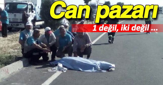 Alkollü sürücü işçilerin arasına daldı