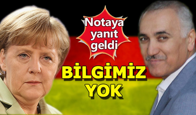 Almanya'dan Türkiye'ye nota yanıtı geldi: "Bilgimiz yok"