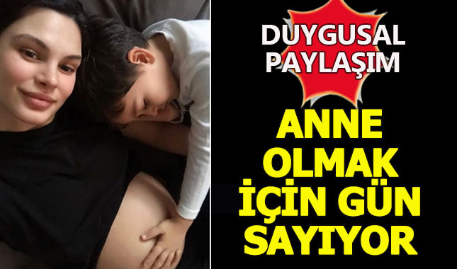 Almeda Abazi'den hamilelik pozu