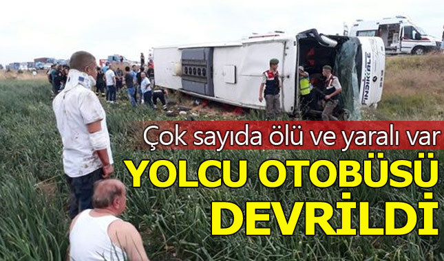 Amasya'da yolcu otobüsü devrildi: Ölü ve yaralılar var