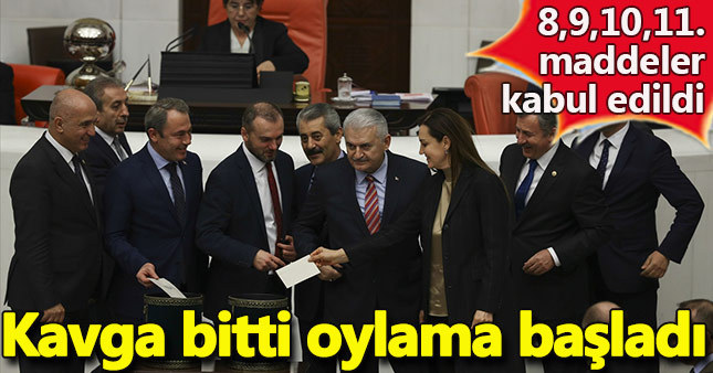 Anayasa Teklifi'nin 8, 9, 10 ve 11. maddeleri kabul edildi