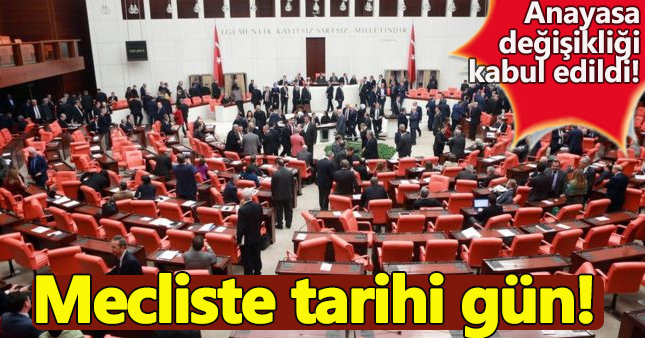 Anayasa değişikliği teklifi 339'la meclisten geçti