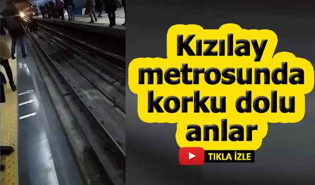 Ankara Kızılay metrosunda korku dolu anlar