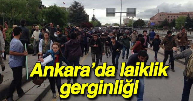 Ankara'da TBMM Başkanı protesto edildi