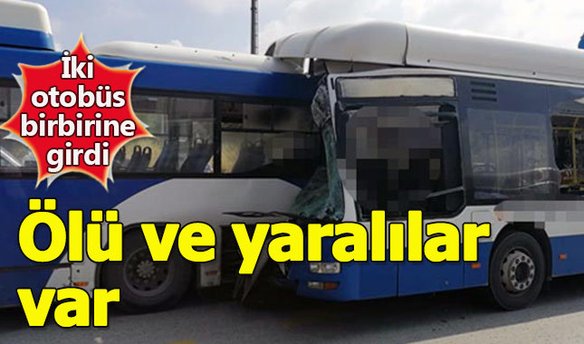 Ankara'da feci kaza iki otobüs çarpıştı