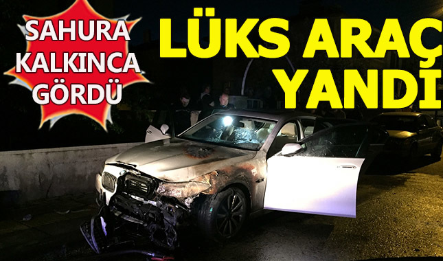 Ankara'da lüks aracı yaktılar