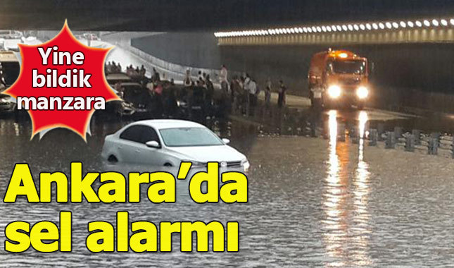 Ankara'da sel alarmı ev ve iş yerlerini su bastı