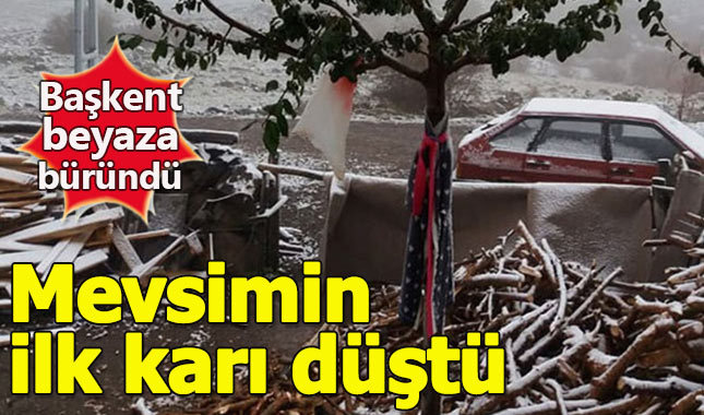 Ankara'ya mevsimin ilk karı düştü