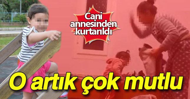 Anne dayağından kurtarılan Tuanna babasıyla çok mutlu 