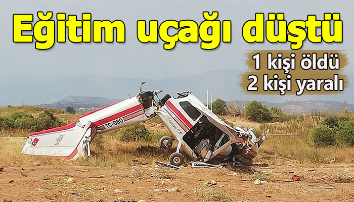 Antalya'da eğitim uçağı düştü