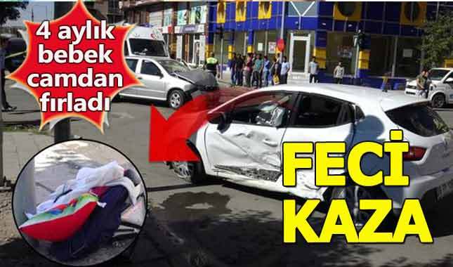 Aracın camından fırlayan bebek öldü