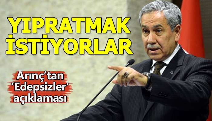 Arınç: Yıpratmak istiyorlar