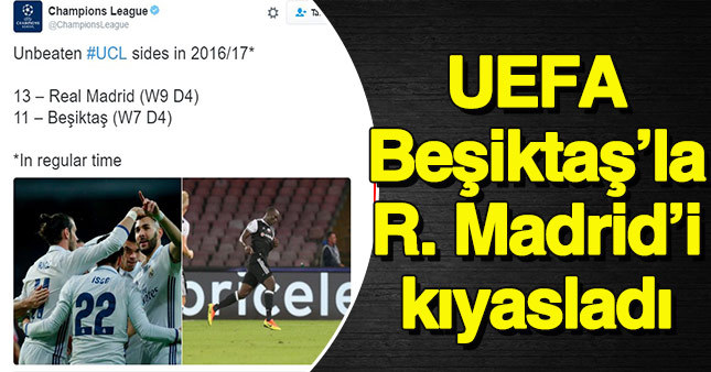 Avrupa'da yenilmeyen iki takımdan biri Beşiktaş