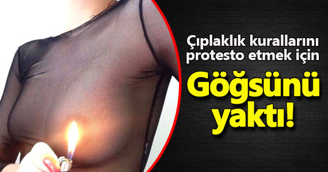 Avustralyalı model göğsünü yaktı!