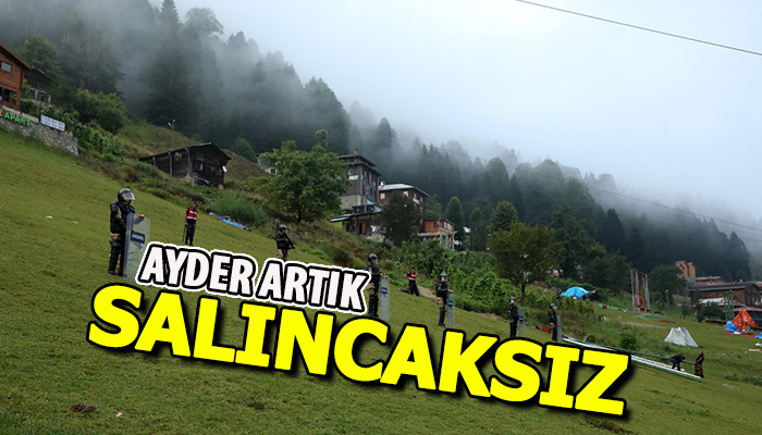 Ayder salıncaklardan temizlendi