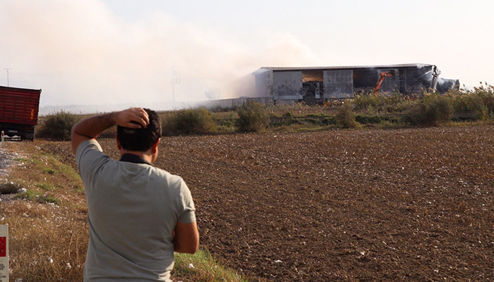 Aydın'da pamuk deposunda korkutan yangın