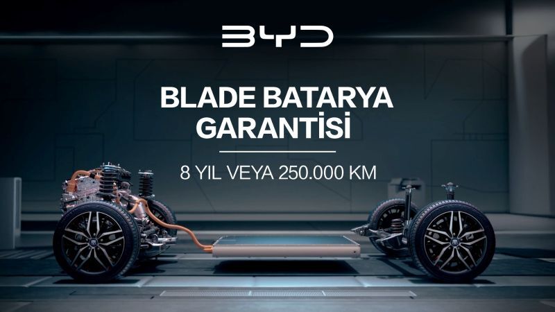 BYD Türkiye, Batarya Garantisini 8 Yıl veya 250.000 Km'ye Yükseltti