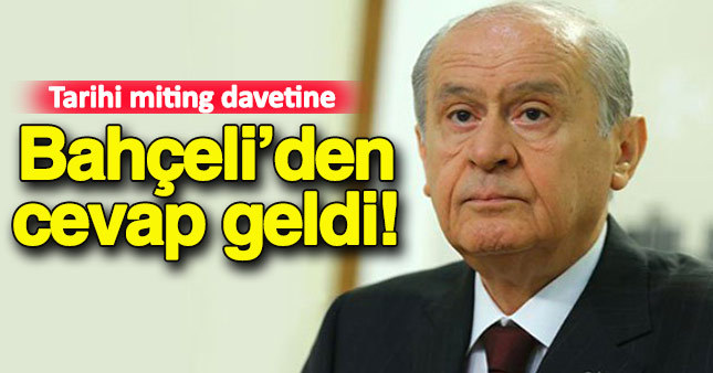 Bahçeli tarihi miting için kararını verdi