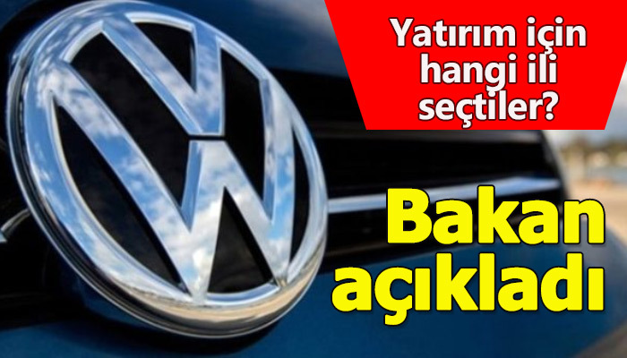 Bakan Pakdemirli'den Volkswagen'in hangi ilde yatırım yapacağını açıkladı