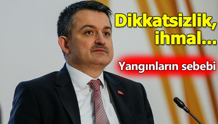 Bakan Pakdemirli'den yangın açıklaması