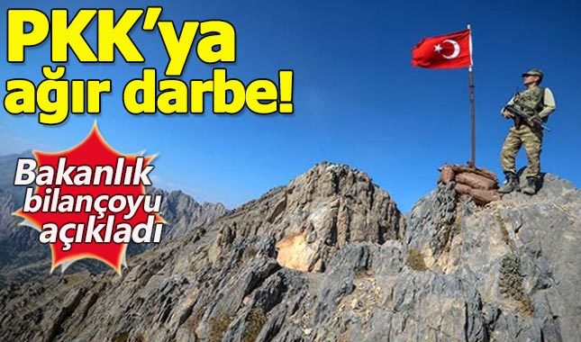 Bakanlık açıkladı! PKK'ya ağır darbe...