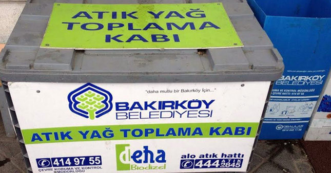 Bakırköy Belediyesi bir yılda 300 ton bitkisel atık yağ topladı