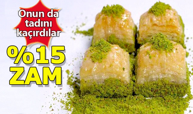 Baklavaya yüzde 15'lik fıstık zammı