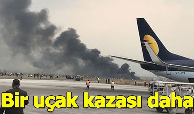 Bangladeş'e ait olduğu belirtilen yolcu uçağı Nepal'de iniş esnasında alev aldı
