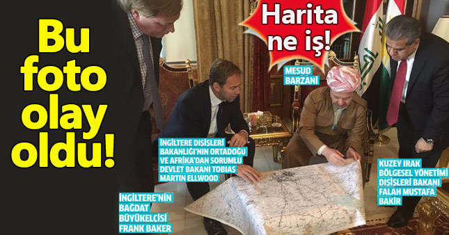 Barzani ve İngilizler harita başında ne yapıyor?