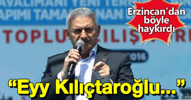 Başbakan Binali Yıldırım Erzincan'da konuşuyor