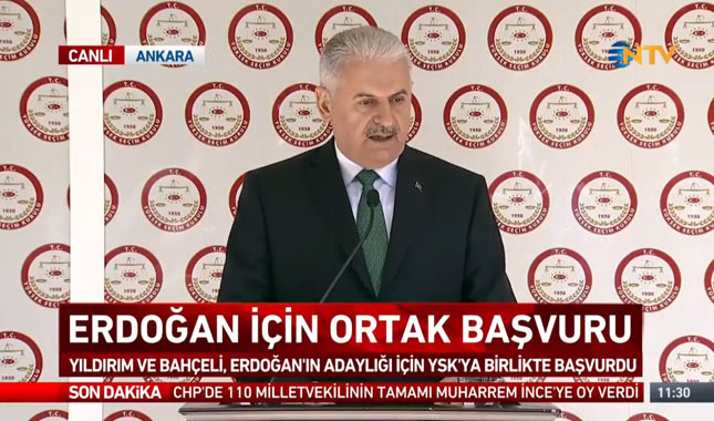 Başbakan Binali Yıldırım canlı yayında